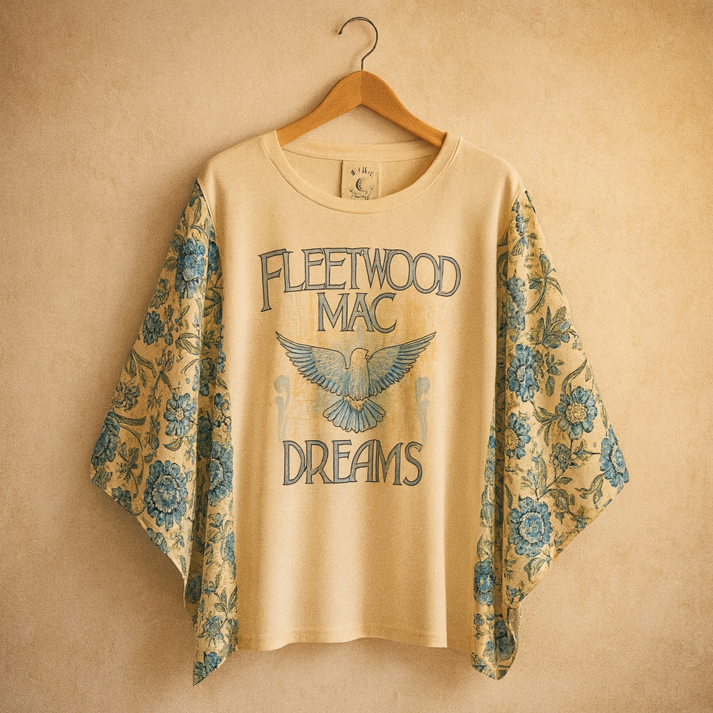 DREAMS Vintage-Wash Boho Poncho Tee